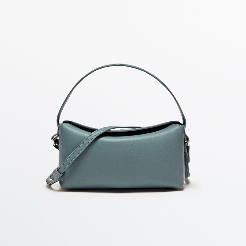 Massimo Dutti Rectangular Nappa Leather Crossbody… - image 1